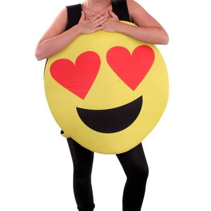 Feestbazaar Emoticon smiley hartjes ogen kostuum