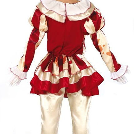 Feestbazaar Enge Clown Kostuum Meisje Goud/Rood