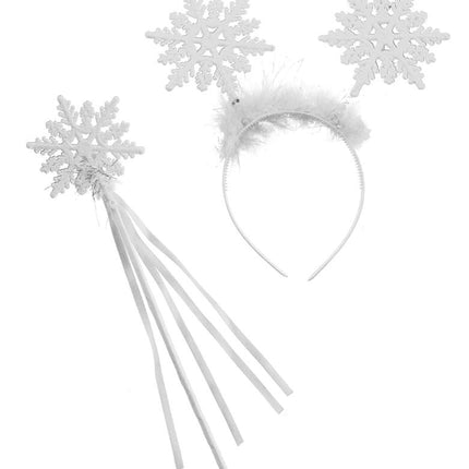 Feestbazaar Engel Set Sneeuwvlok 2-Delig