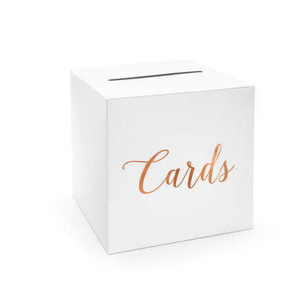 Feestbazaar Enveloppendoos Cards Wit Roségoud