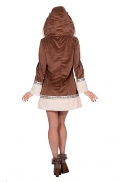 Feestbazaar Eskimo Jurk Nanoek Bruin Vrouw