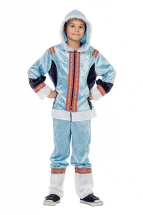 Feestbazaar Eskimo pak kind blauw