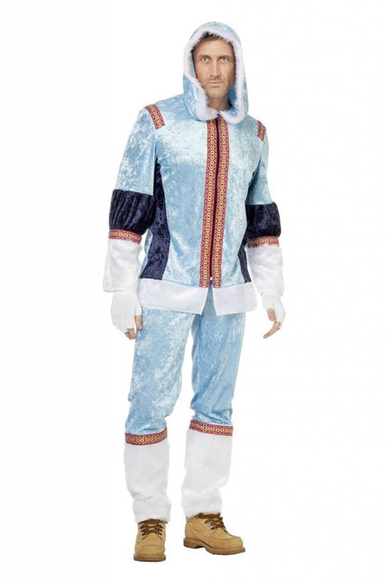 Feestbazaar Eskimo pak man blauw