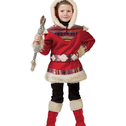 Feestbazaar Eskimo pakje kind rood