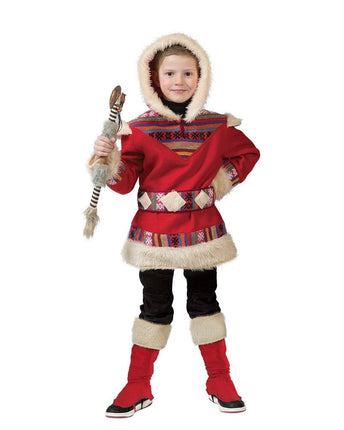 Feestbazaar Eskimo pakje kind rood