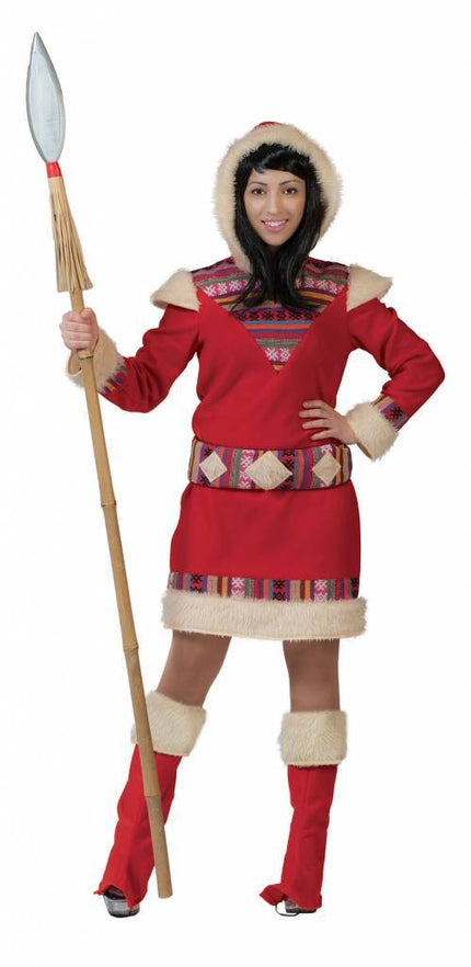 Feestbazaar Eskimo pakje vrouw rood