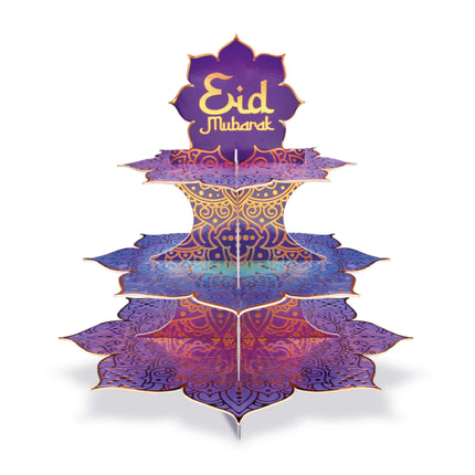 Feestbazaar Etagère Eid Murbarak Paars/Blauw