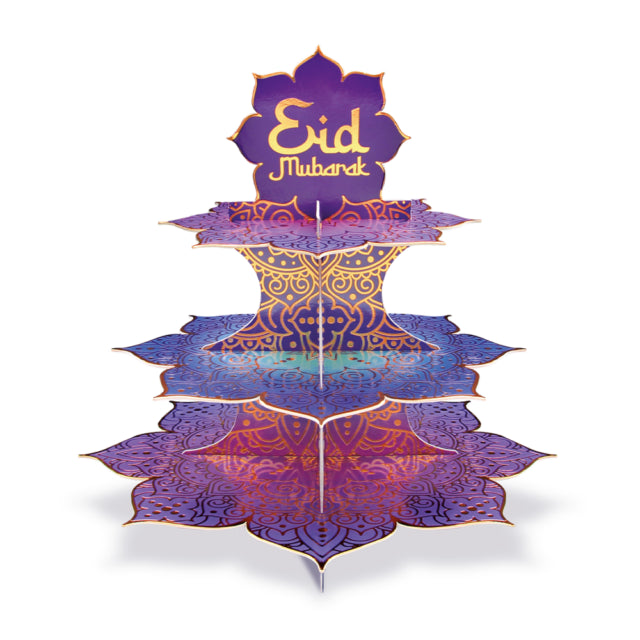 Feestbazaar Etagère Eid Murbarak Paars/Blauw