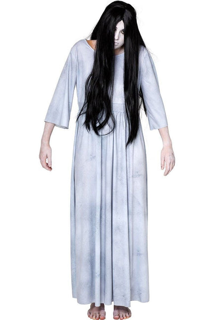 Feestbazaar Evil Spirit Horror Jurk Met Pruik