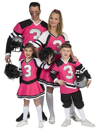 Feestbazaar Fabulous American Footballer kostuum roze