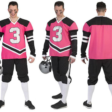 Feestbazaar Fabulous American Footballer kostuum roze