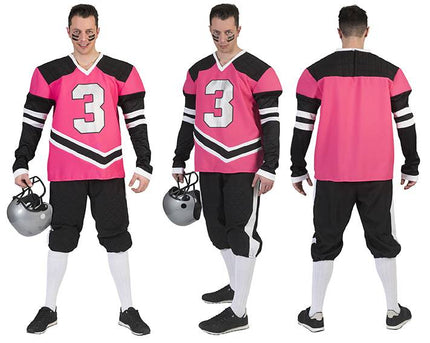 Feestbazaar Fabulous American Footballer kostuum roze