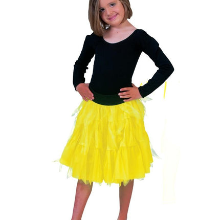 Feestbazaar Fancy petticoat neon geel kind