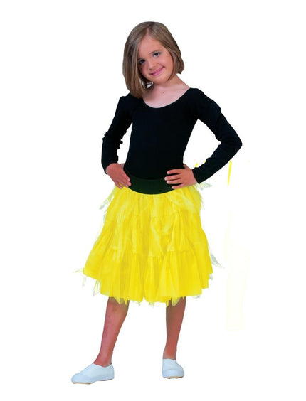 Feestbazaar Fancy petticoat neon geel kind