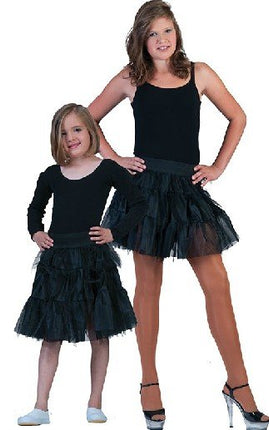 Feestbazaar Fancy petticoat zwart kind