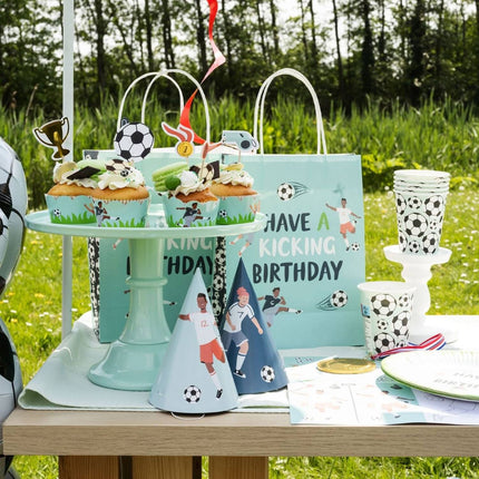 Feestbazaar Fantastic Voetbal Cupcake Decoratie Set (6st)