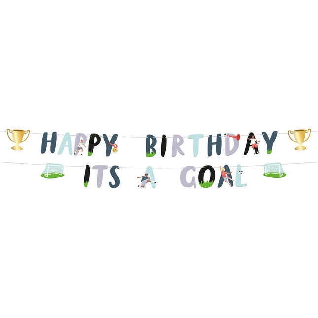 Feestbazaar Fantastic Voetbal Happy Birthday Letterslinger (1,5m)
