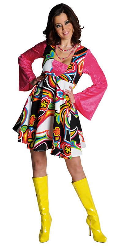 Feestbazaar Fantasy 70's Babydoll jurk