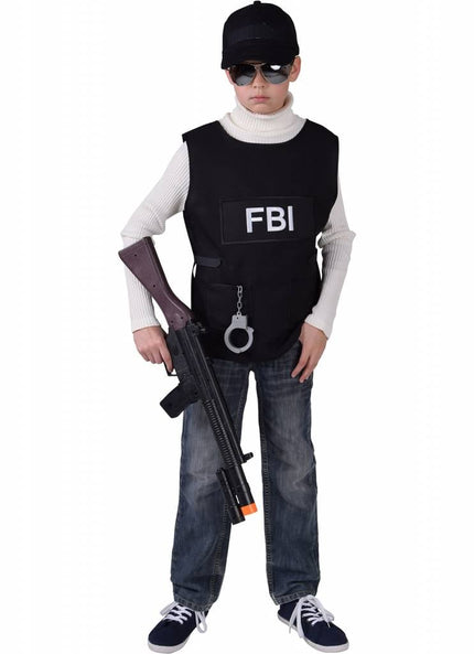 Feestbazaar FBI vest kind