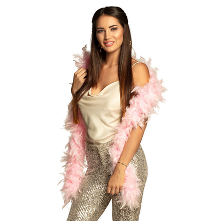 Feestbazaar Feest Boa softpink populair 50gr