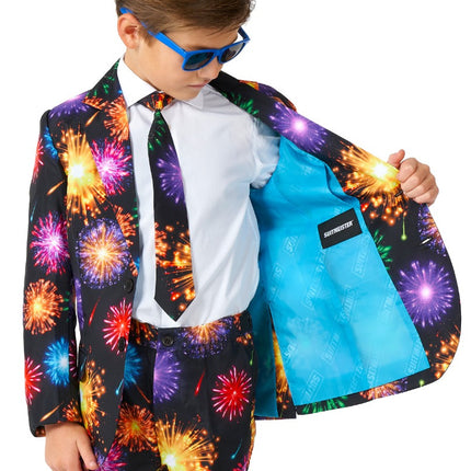 Feestbazaar Feest kostuum Vuurwerk kind 3-delig Suitmeister