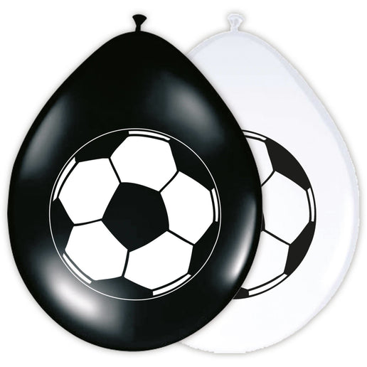 Feestbazaar Feestballonnen Voetbal Zwart/Wit (8st)