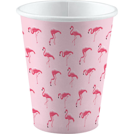 Feestbazaar Feestbekers Flamingo Roze - 8 Stuks