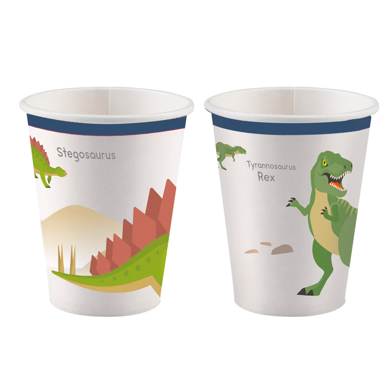 Feestbazaar Feestbekers Happy Dinosaur (8st)