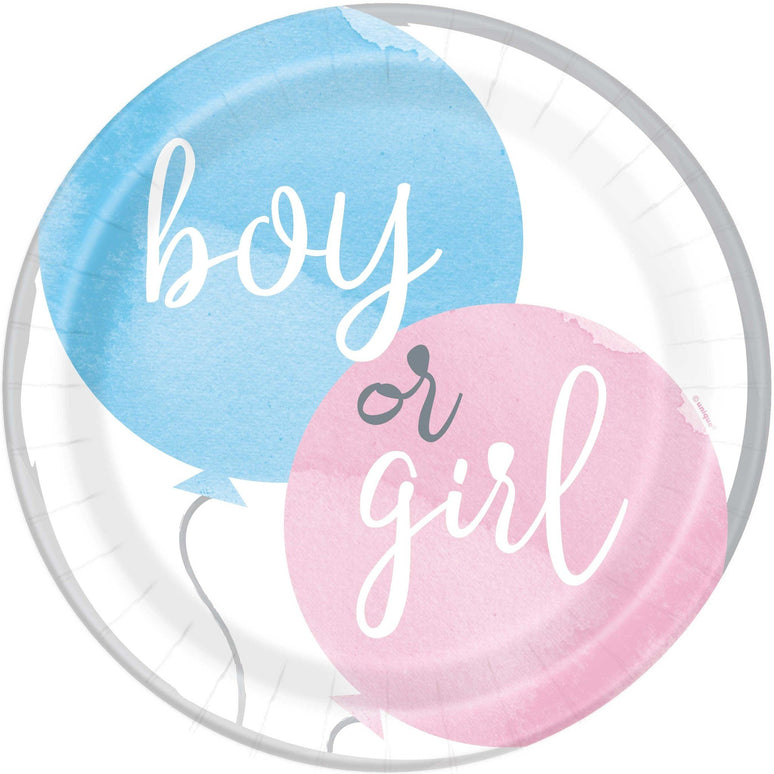 Feestbazaar Feestborden Gender Reveal Boy Or Girl (8st)