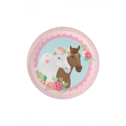 Feestbazaar Feestborden Paarden Roze Dreams (8st)