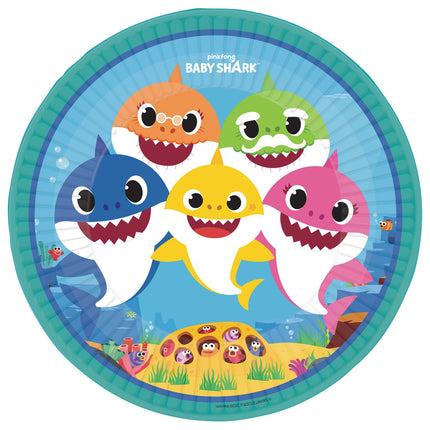 Feestbazaar Feestbordjes Baby Shark (8st)