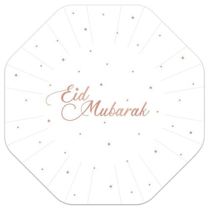 Feestbazaar Feestbordjes Eid Mubarak Rosé Goud (8st)