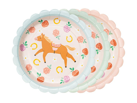 Feestbazaar Feestbordjes Paarden Mix Bella (6st)