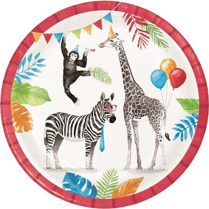 Feestbazaar Feestbordjes Verjaardag Party Animals (23cm)
