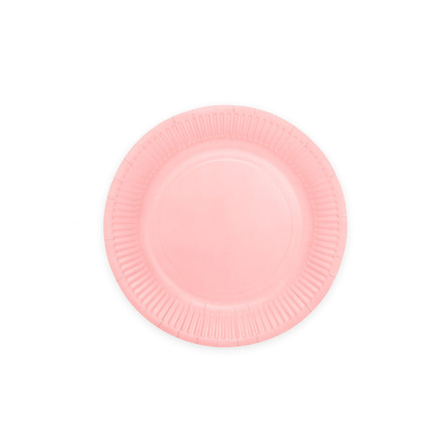 Feestbazaar Feestbordjes Zacht Roze 18cm (8st)