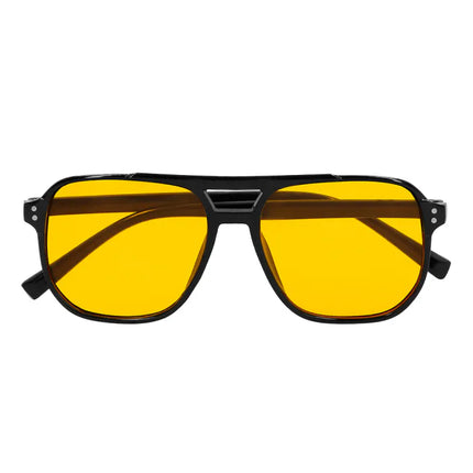 Feestbazaar Feestbril Retro Yellow Man/Vrouw