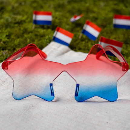 Feestbazaar Feestbril Ster Rood Wit Blauw