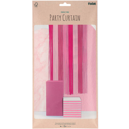 Feestbazaar Feestgordijn Perfect Pink (2x1m)