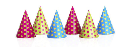 Feestbazaar Feesthoedjes Stippen - 6 Stuks