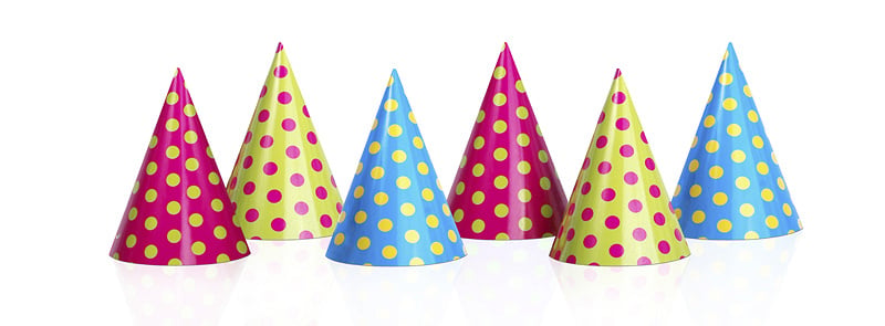 Feestbazaar Feesthoedjes Stippen - 6 Stuks