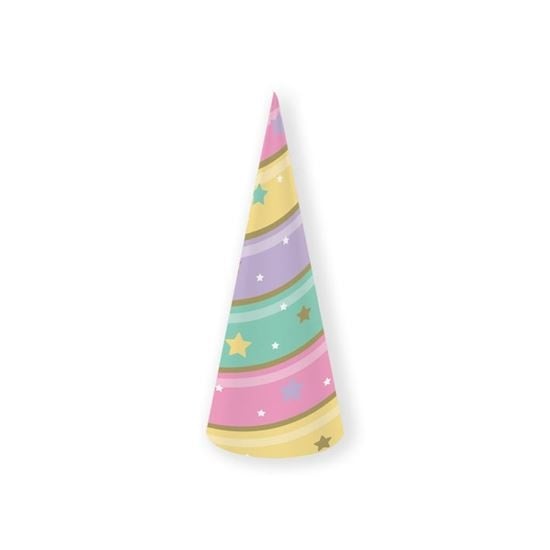 Feestbazaar Feesthoedjes Unicorn Sparkle - 8 Stuks