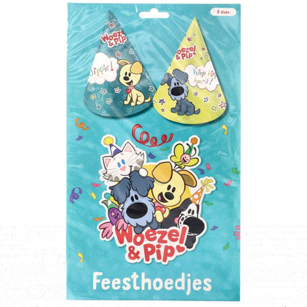 Feestbazaar Feesthoedjes Woezel En Pip (6st)