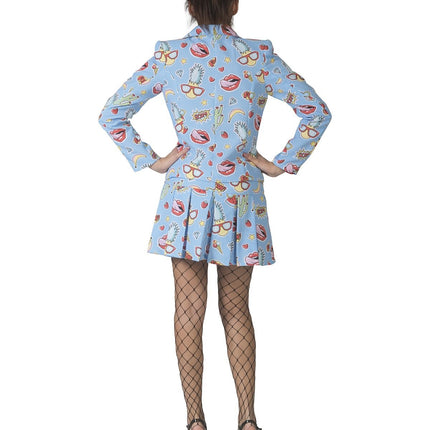 Feestbazaar Feestpak Dames Komische Print