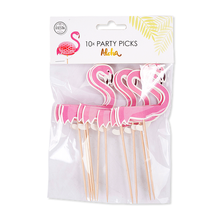 Feestbazaar Feestprikkers Flamingo (10st)