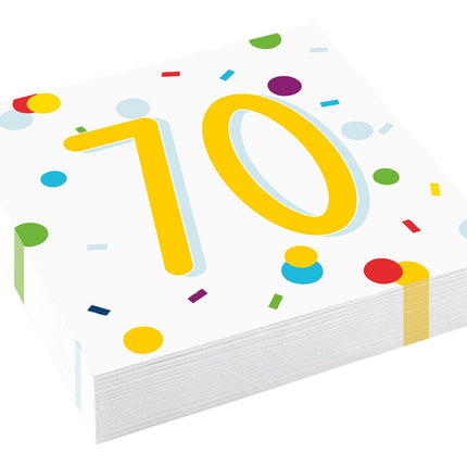 Feestbazaar Feestservetten 70 Jaar Confetti (20st)