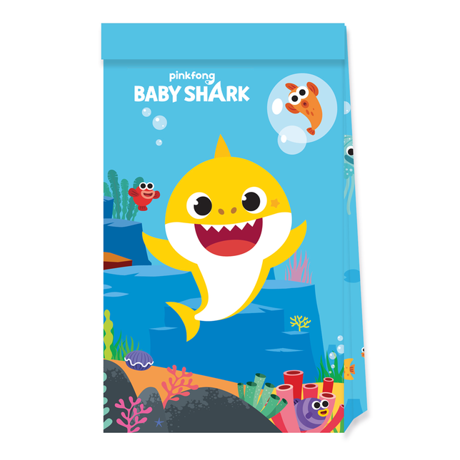 Feestbazaar Feestzakjes Baby Shark (4st)