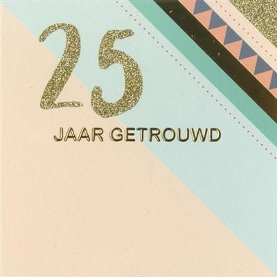 Feestbazaar Felicitatiekaart 25 Jaar getrouwd