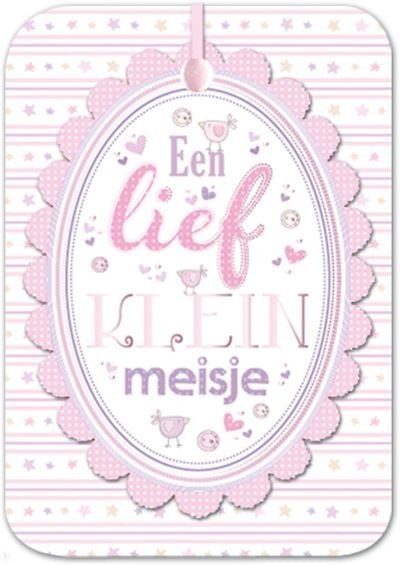 Feestbazaar Felicitatiekaart Geboorte 'lief klein meisje'