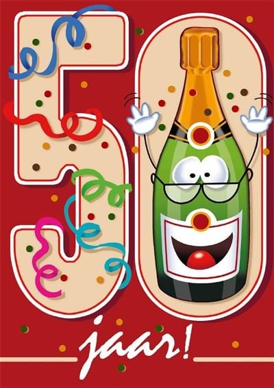 Feestbazaar Felicitatiekaart Hoera 50 Jaar