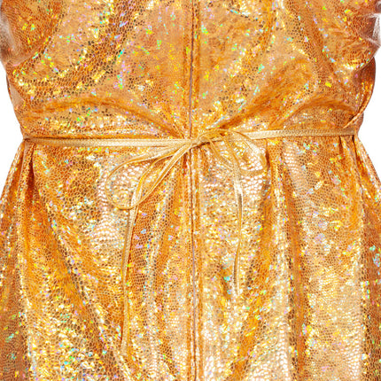 Feestbazaar Festival Jurk Holografisch Goud Dames